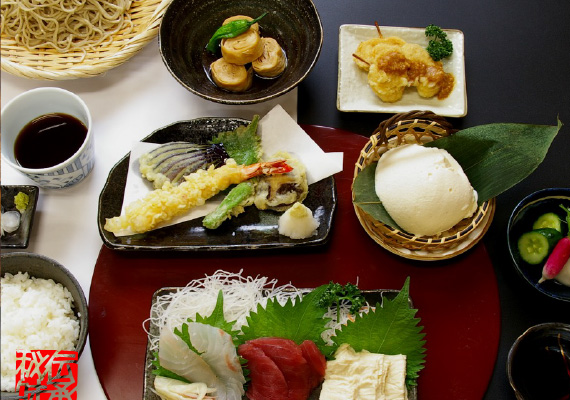 前菜ゆば刺し付き定食
